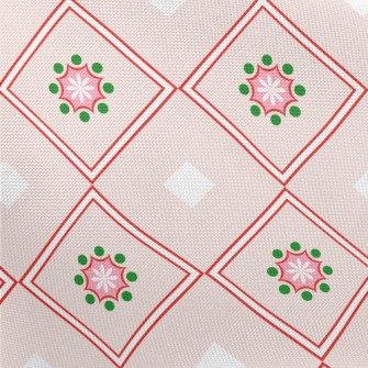 Flower Pattern Diamond Pongee