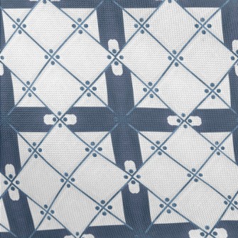 Hand Painted Tile Pattern Pongee