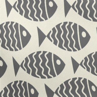 Cartoon Fish Silhouette Pongee