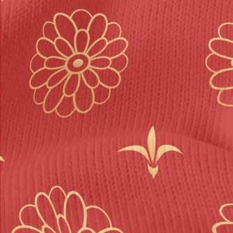 Chinese Floral Symbols Stretch Jersey