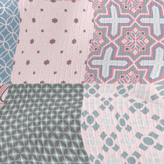 Classic Geometric Patchwork Stretch Jersey