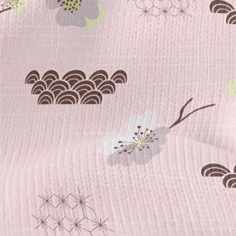 Japanese Cherry Blossoms And W Stretch Jersey