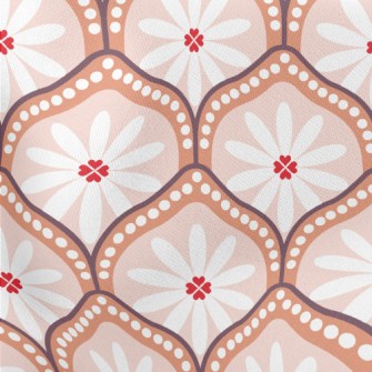 Scaly Elegant Flowers Lightweight Cotton Poplin