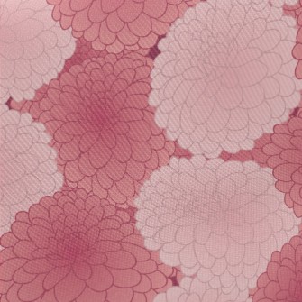 Red And Pink Hydrangea Midweight Cotton Poplin