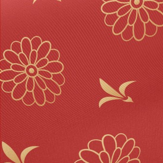 Chinese Floral Symbols Midweight Cotton Poplin