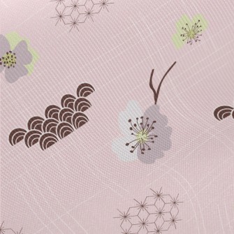 Japanese Cherry Blossoms And W Midweight Cotton Poplin