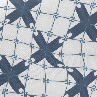 Hand Painted Tile Pattern Midweight Cotton Poplin