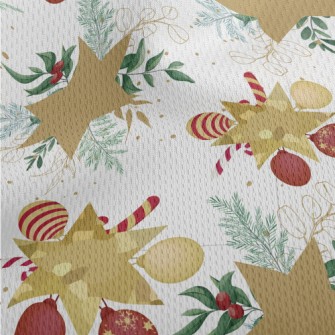 Christmas Star Decoration Athletic Mesh Flat Back