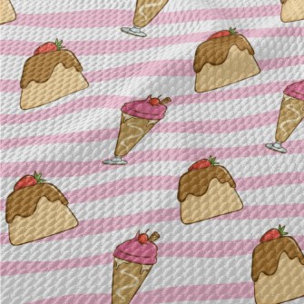 Cute Dessert Sundae Birdseye Piqué