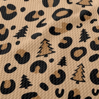 Leopard Print Christmas Tree Birdseye Piqué