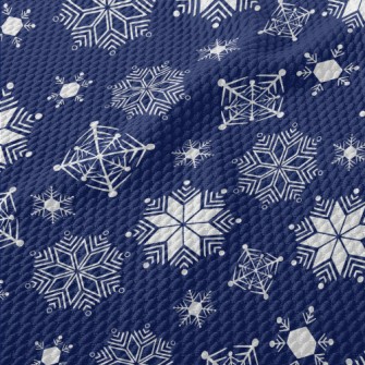 Snow And Snow Falling Birdseye Piqué