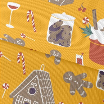 Merry Christmas Gingerbread Waterproof Oxford