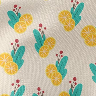 Sour Lemon Orange Waterproof Canvas