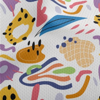 Wonderful Geometric Figures Athletic Mesh Flat Back