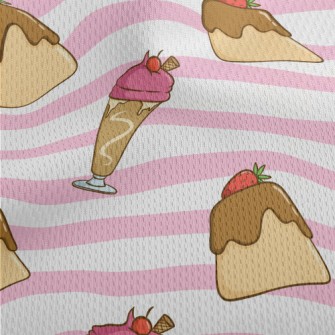 Cute Dessert Sundae Athletic Mesh Flat Back