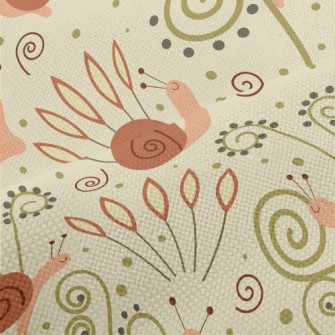 Cute Crawling Snail Performance Linen