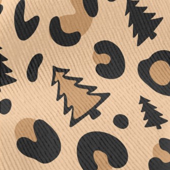 Leopard Print Christmas Tree Standard Corduroy