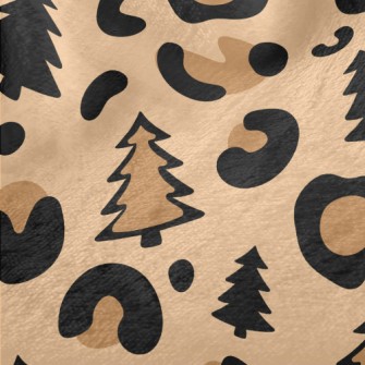 Leopard Print Christmas Tree Minky