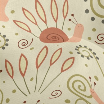 Cute Crawling Snail Lightweight Performance Linen