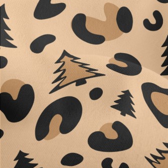 Leopard Print Christmas Tree Lightweight Performance Linen