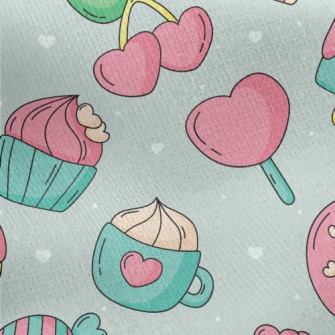 Cute And Colorful Desserts Jersey Backed Fleece