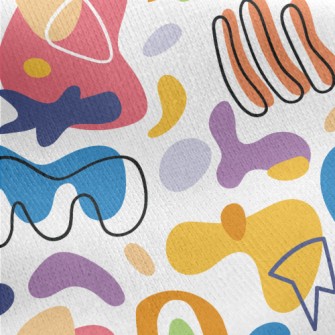 Colorful Art Geometry Jersey Backed Fleece