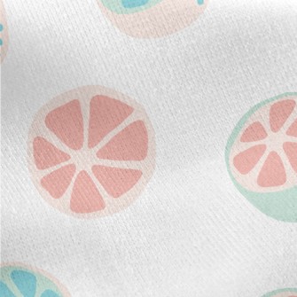 Fresh Contrasting Orange Fruit Jersey Backed Fleece