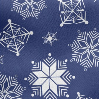Snow And Snow Falling Jersey Backed Fleece