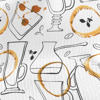 Cocktail Utensils Cups Stretch Jersey