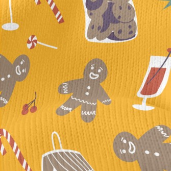 Merry Christmas Gingerbread Stretch Jersey