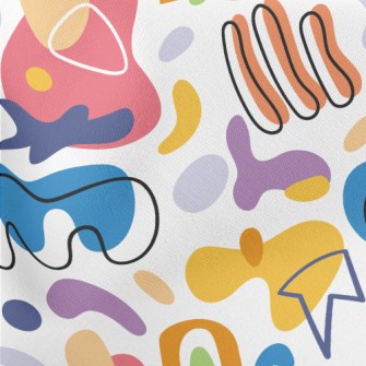 Colorful Art Geometry Lightweight Cotton Poplin