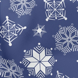 Snow And Snow Falling Lightweight Cotton Poplin