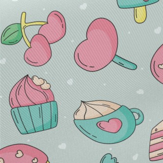 Cute And Colorful Desserts Midweight Cotton Poplin