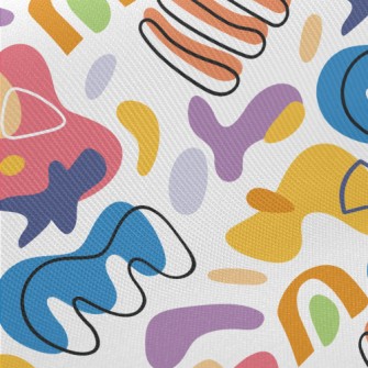 Colorful Art Geometry Midweight Cotton Poplin