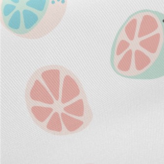 Fresh Contrasting Orange Fruit Midweight Cotton Poplin