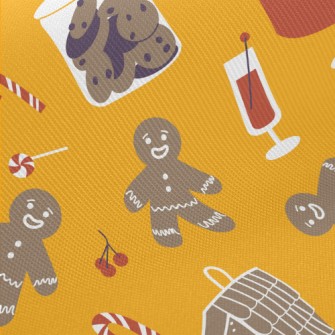 Merry Christmas Gingerbread Midweight Cotton Poplin