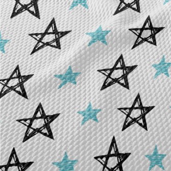 Empty Lines Stars Birdseye Piqué
