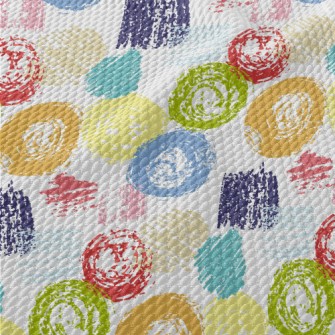 Crayon Geometric Doodles Birdseye Piqué