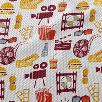 Negative Movie Popcorn Birdseye Piqué