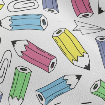 Colorful Pencils And Paper Cli Chiffon