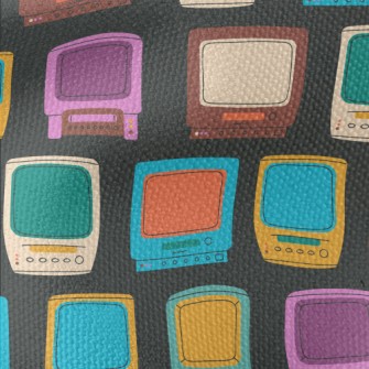 Retro Old Tv Waterproof Canvas