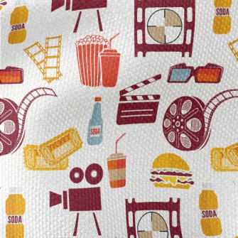 Negative Movie Popcorn Waterproof Canvas