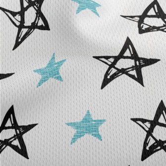 Empty Lines Stars Athletic Mesh Flat Back