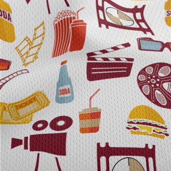 Negative Movie Popcorn Athletic Mesh Flat Back