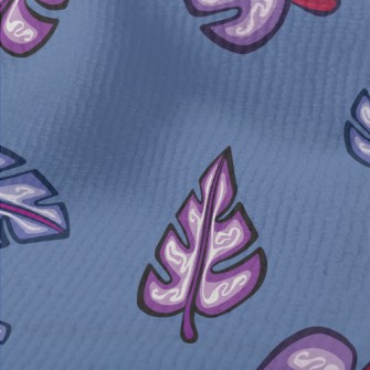 Watercolor Hand Painted Leaves Terry