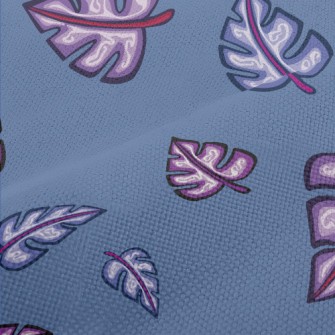 Watercolor Hand Painted Leaves Performance Linen