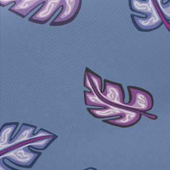 Watercolor Hand Painted Leaves Twill