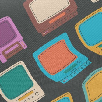 Retro Old Tv Twill