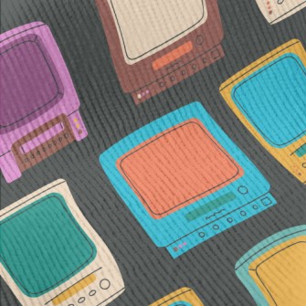 Retro Old Tv Standard Corduroy