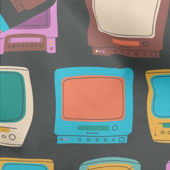 Retro Old Tv Micro Fleece